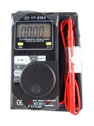 自動(dòng)換檔數(shù)位迷你型電表YF-220A