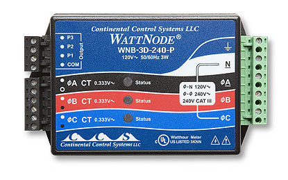 WattNode 208/240 VAC 3����ǧ�ߕr׃�Q�� T-WNB-3D-240